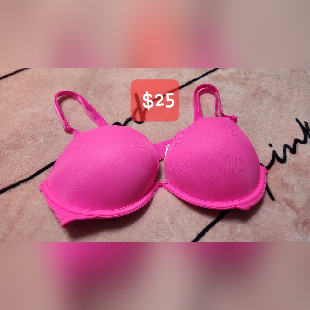 Pink push up bra